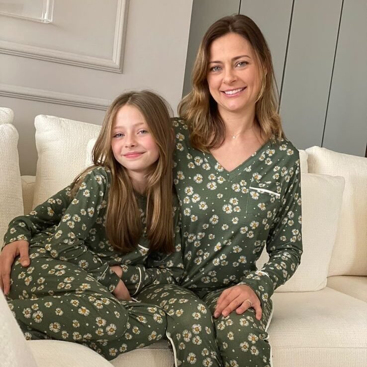 PIJAMA LONGO INFANTIL MENINA MARGARIDAS