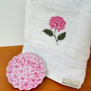 KIT TOALHA DE LAVABO KARSTEN + PRATINHO HORTÊNSIA ROSA